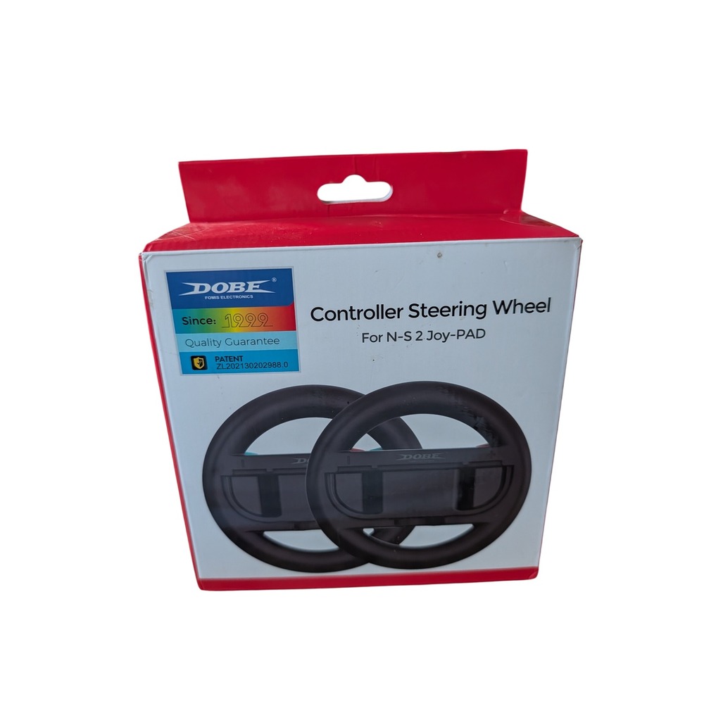 DOBE Controller Steering Wheel 2-Pack Nintendo Switch Black New Joy-Con Grips